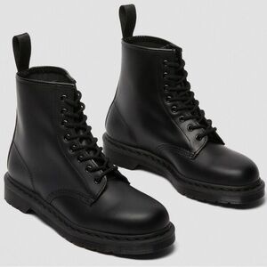 NEW Dr. Martens 1460 Mono Unisex Black Smooth Leather Boots Sz 9 US Women/ 41 EU